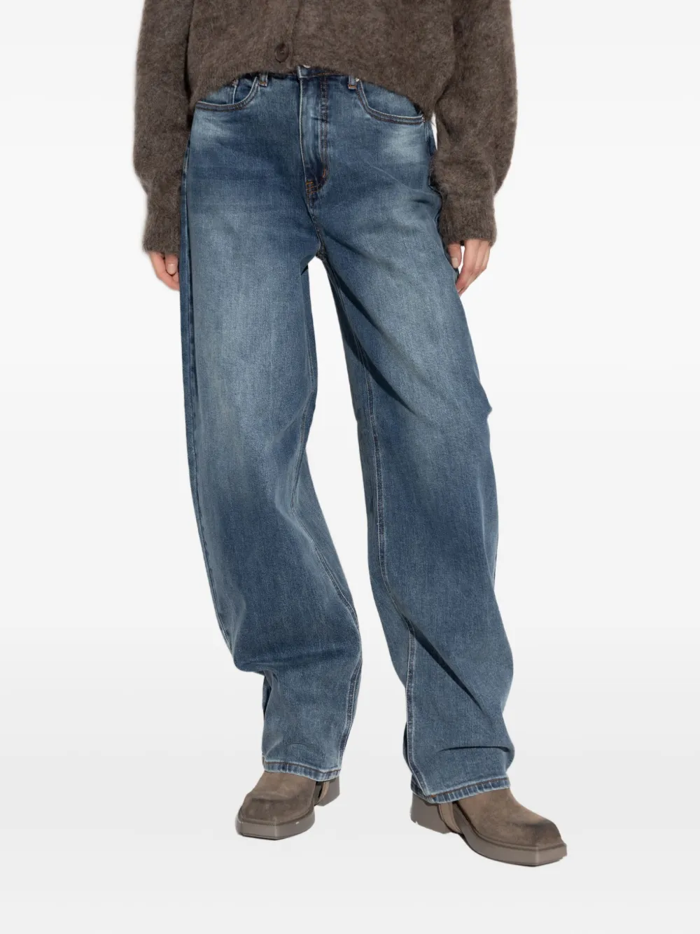Gestuz Balloon-leg Jeans In Blue