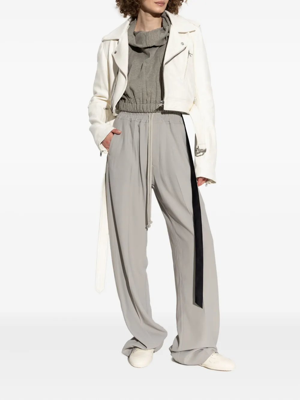 Rick Owens belted asymmetrical zip jacket | Leather Jackets | Image 2