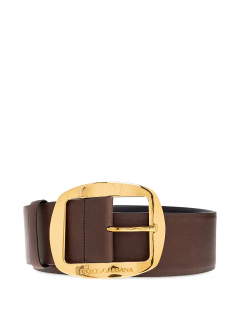 Dolce & Gabbana logo-lettering logo leather belt