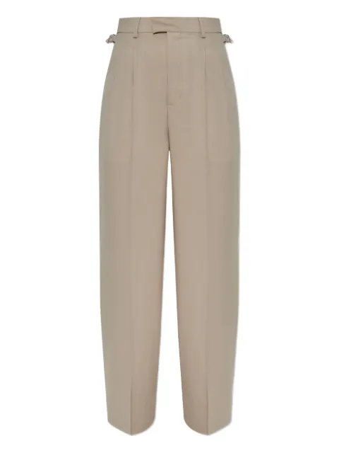 AMI Paris pleated buckle-fastening trousers