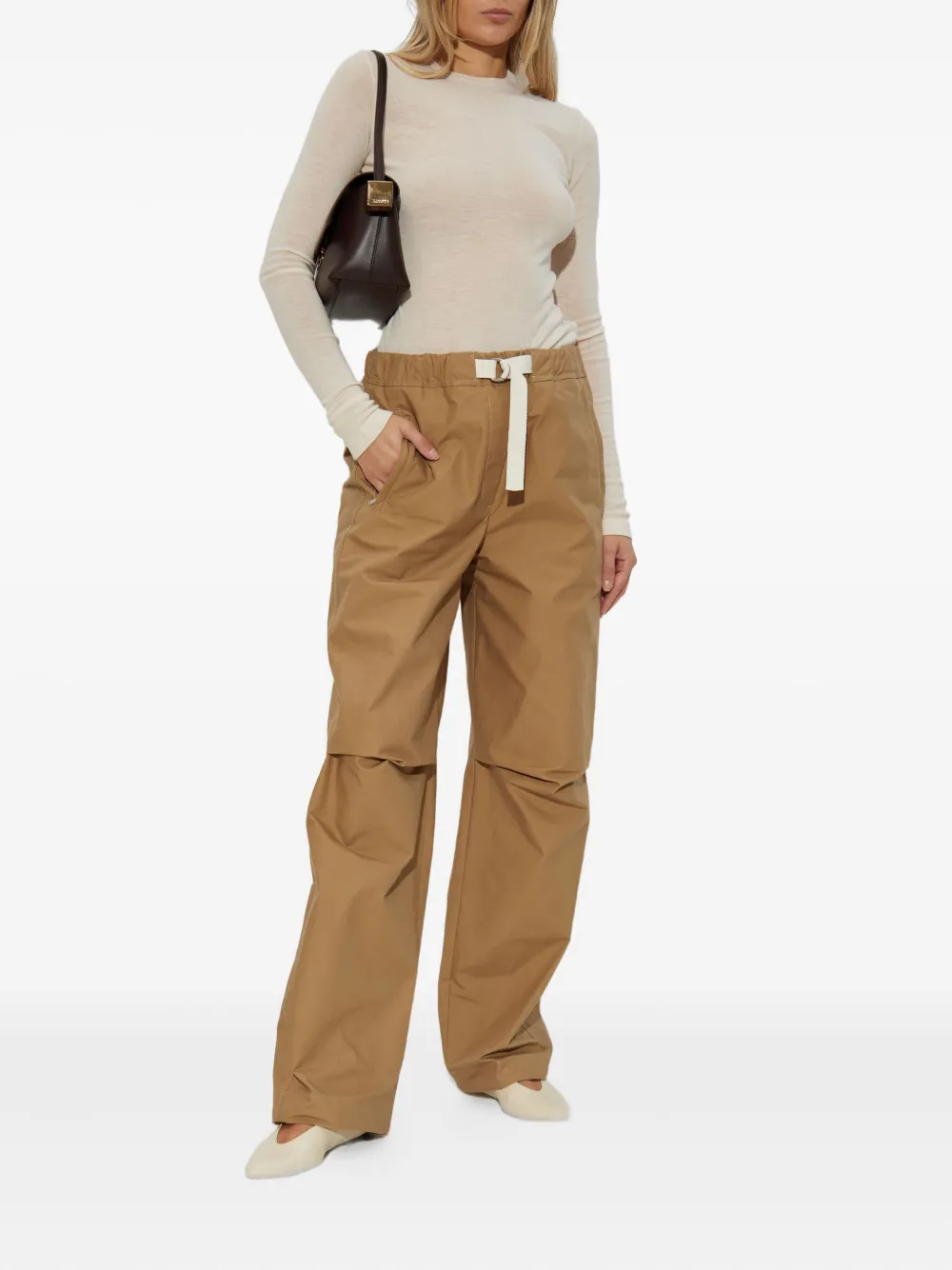 JIL SANDER+ drawstring pocket trousers - Beige