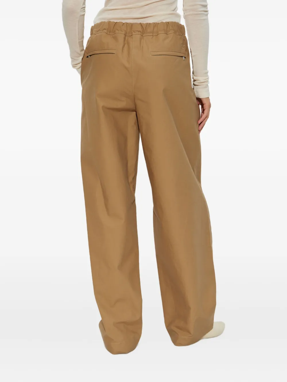 Jil Sander Drawstring Pocket Trousers In Brown