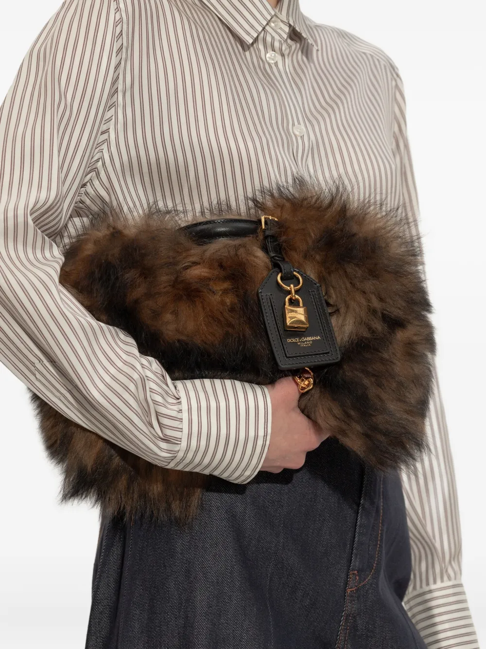 Dolce & Gabbana Furry tote bag - Bruin