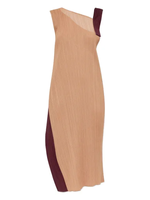 Pleats Please Issey Miyake pleated asymmetric dress
