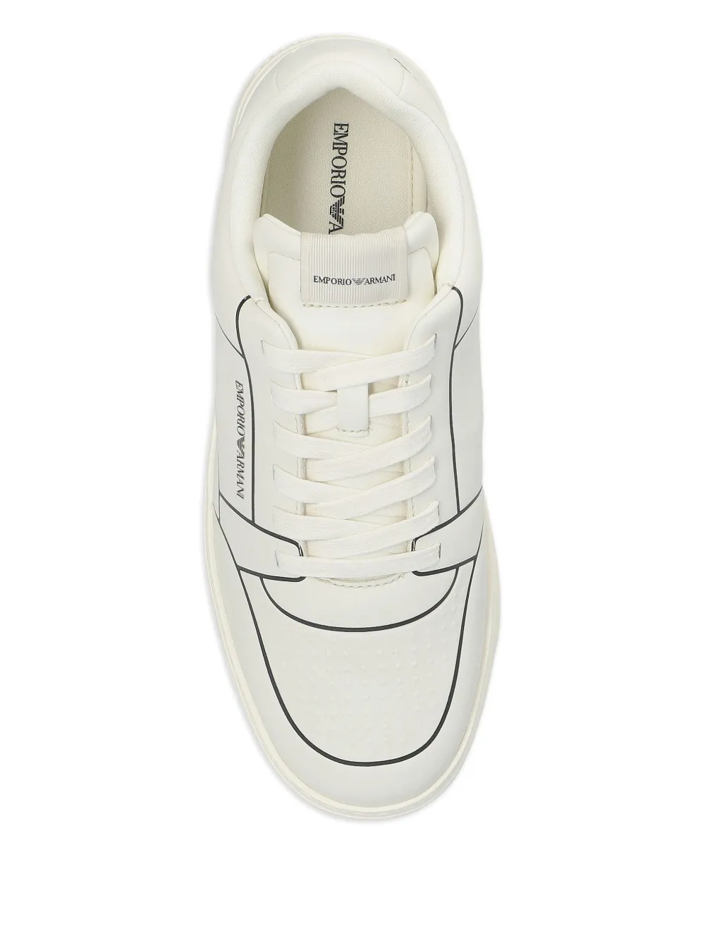 Emporio Armani outline-print sneakers White