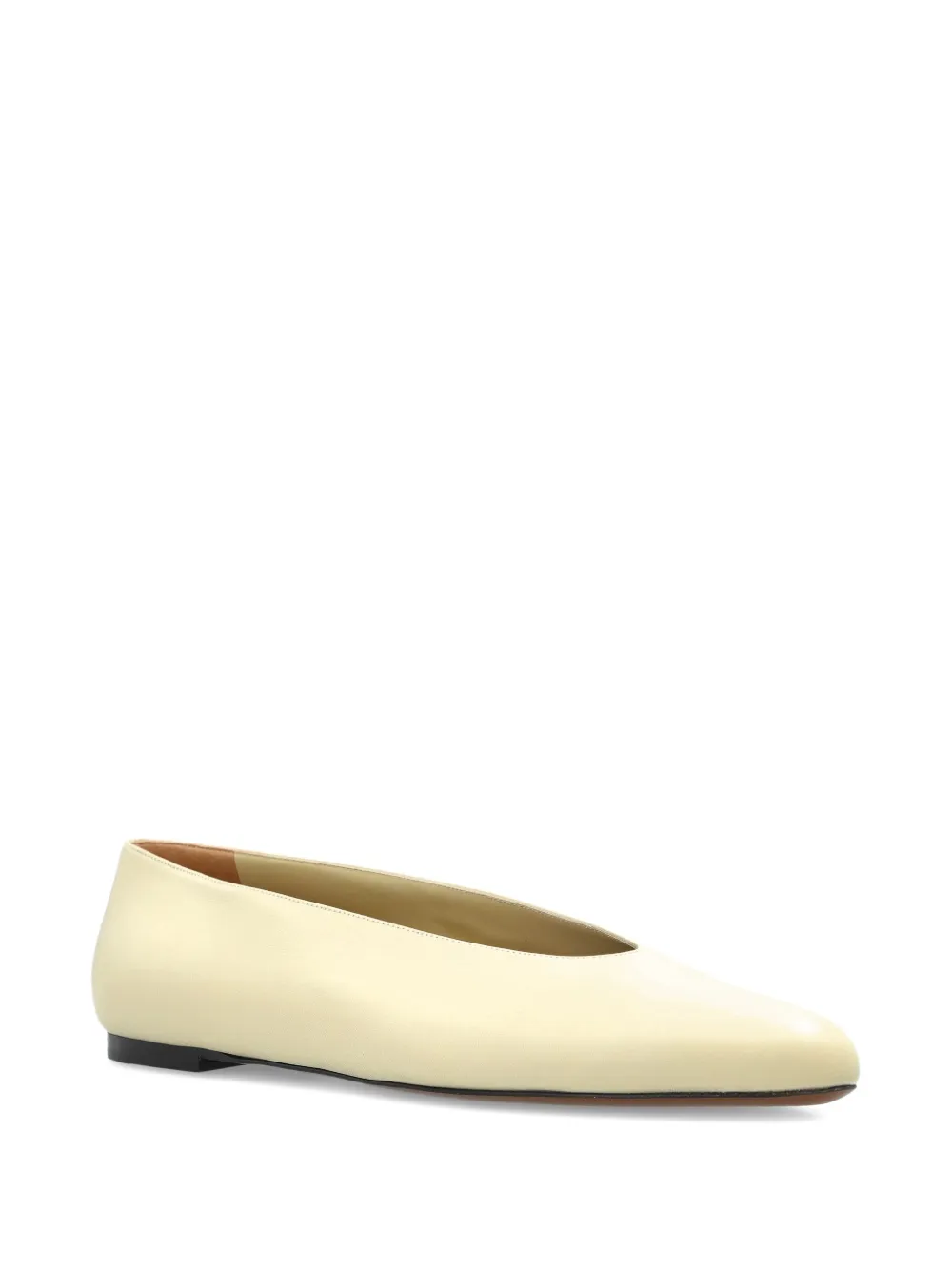 NEOUS Beid leren ballerina's met puntige neus - Wit