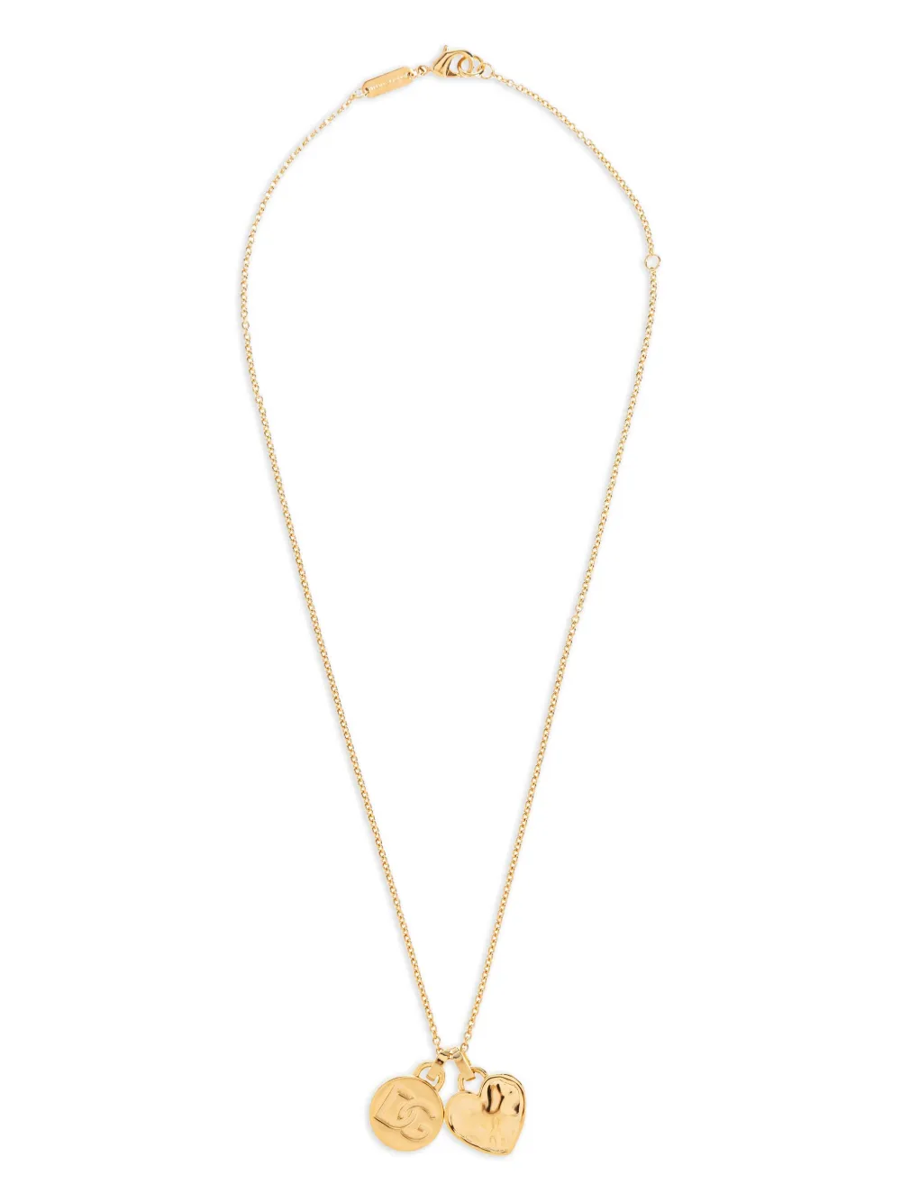 Dolce & Gabbana logo-pendant necklace - ゴールドトーン Dolce & Gabbana logo-pendant necklace - ゴールドトーン