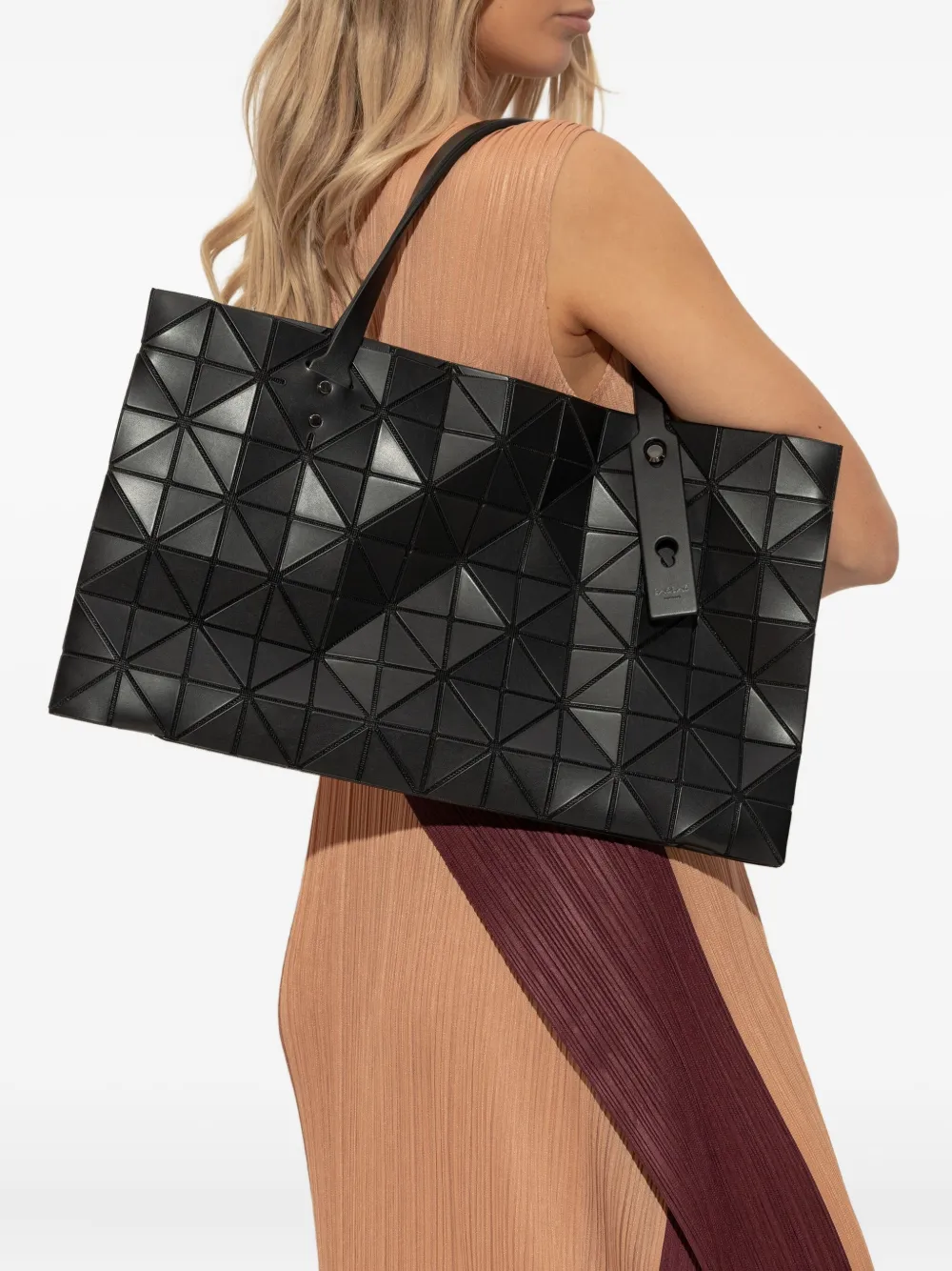 Bao Bao Issey Miyake large Rock tote bag - Zwart