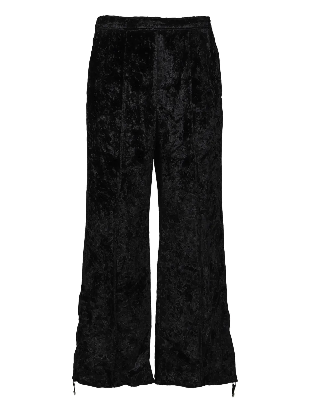 Toga Pulla textured-velvet back-detail straight-leg trousers | Black | Image 1