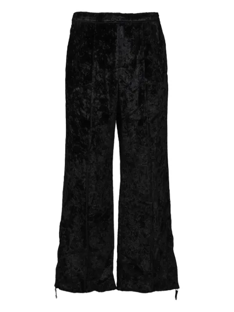 Toga Pulla textured-velvet back-detail straight-leg trousers