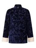 Shanghai Tang jacquard-pattern jacket - Blue
