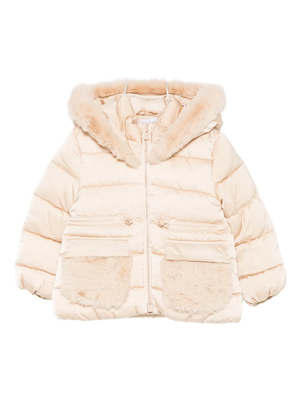 Abel & Lula faux-fur trim jacket - Toni neutri