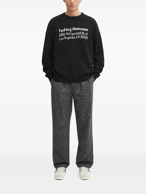 Fucking Awesome crew-neck Graphic Sweater | Black | FARFETCH