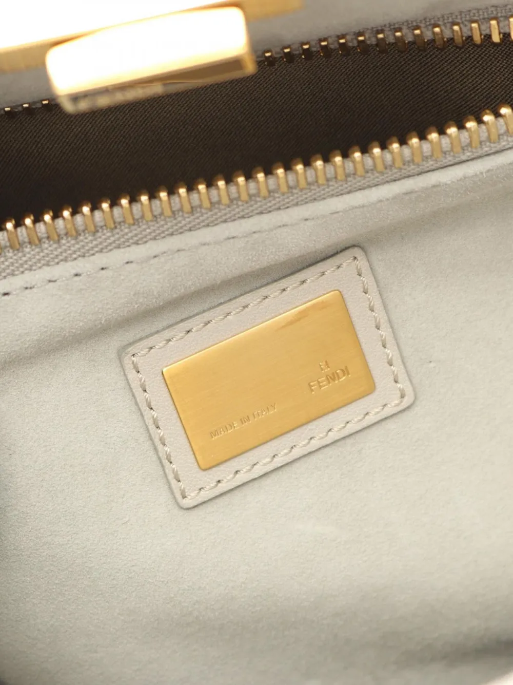 Pre-owned Fendi 2000-2010 Medium Calfskin Peekaboo Iconic Satchel In Gray