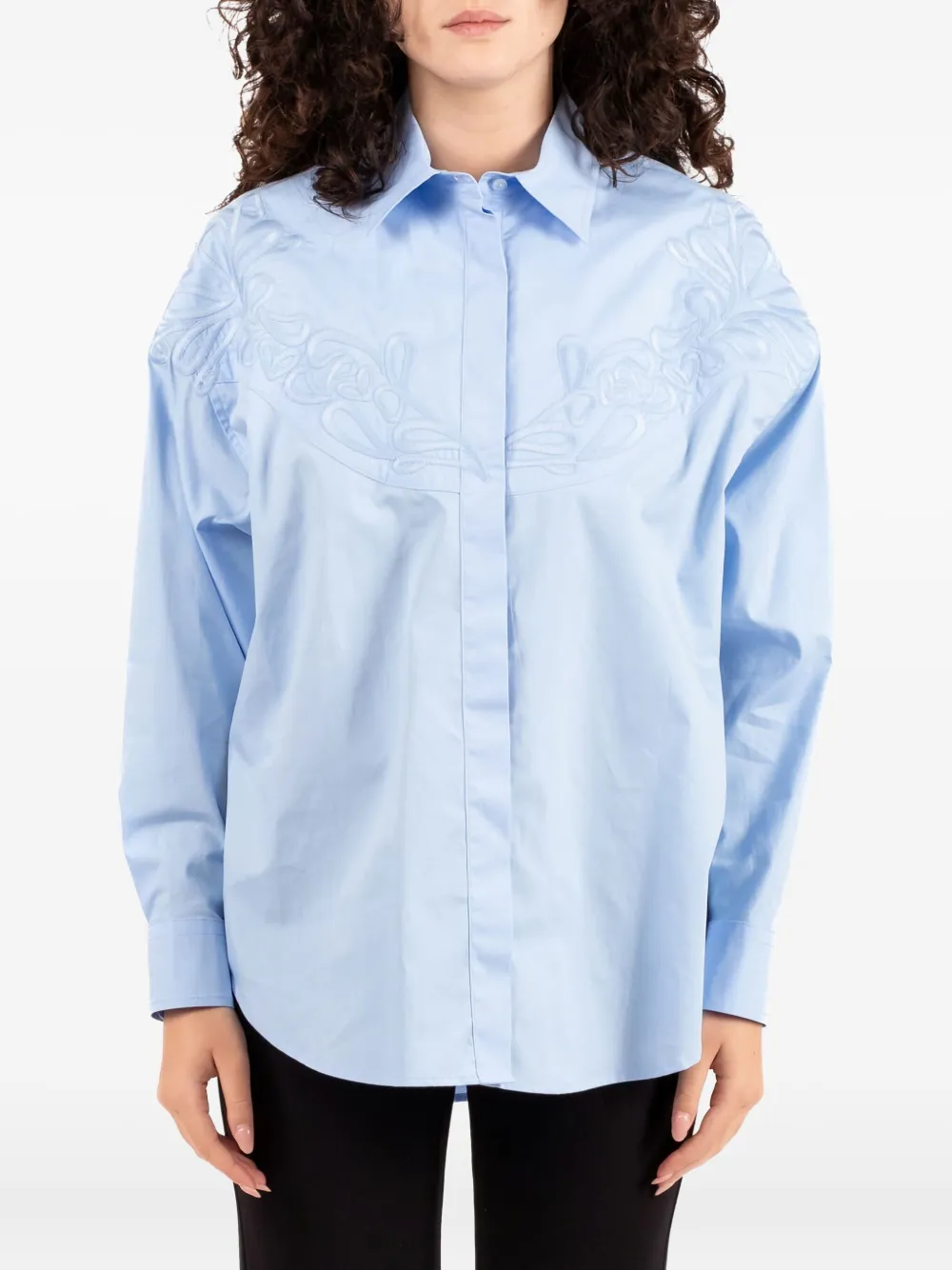 DONDUP camisa con bordado | azul | Image 1