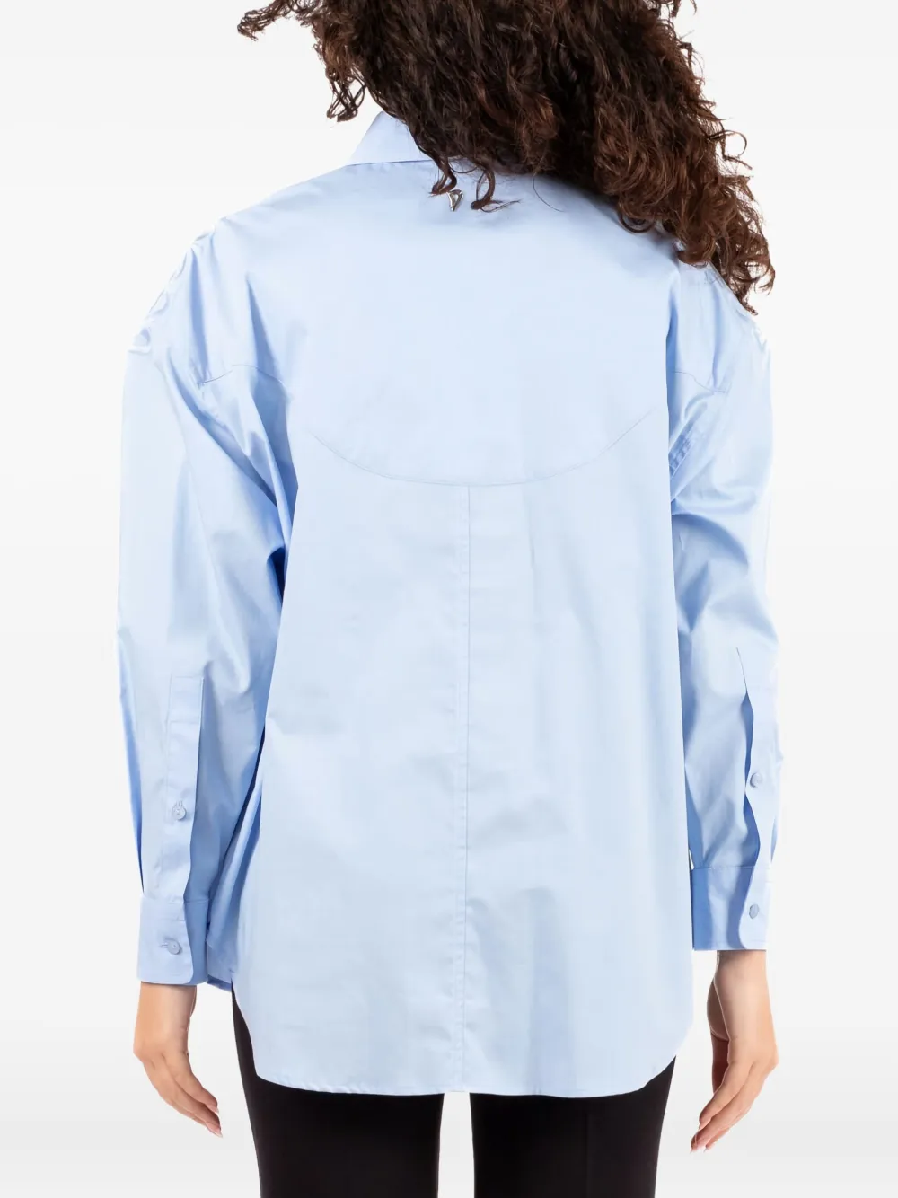 DONDUP blouse met borduurwerk Blauw