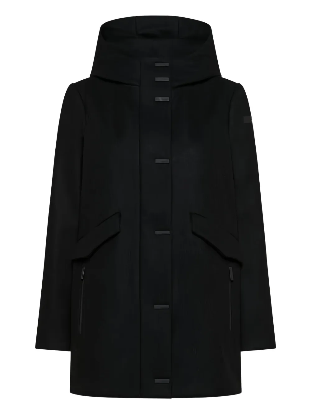 Rrd Hooded Pocket Coat In Black