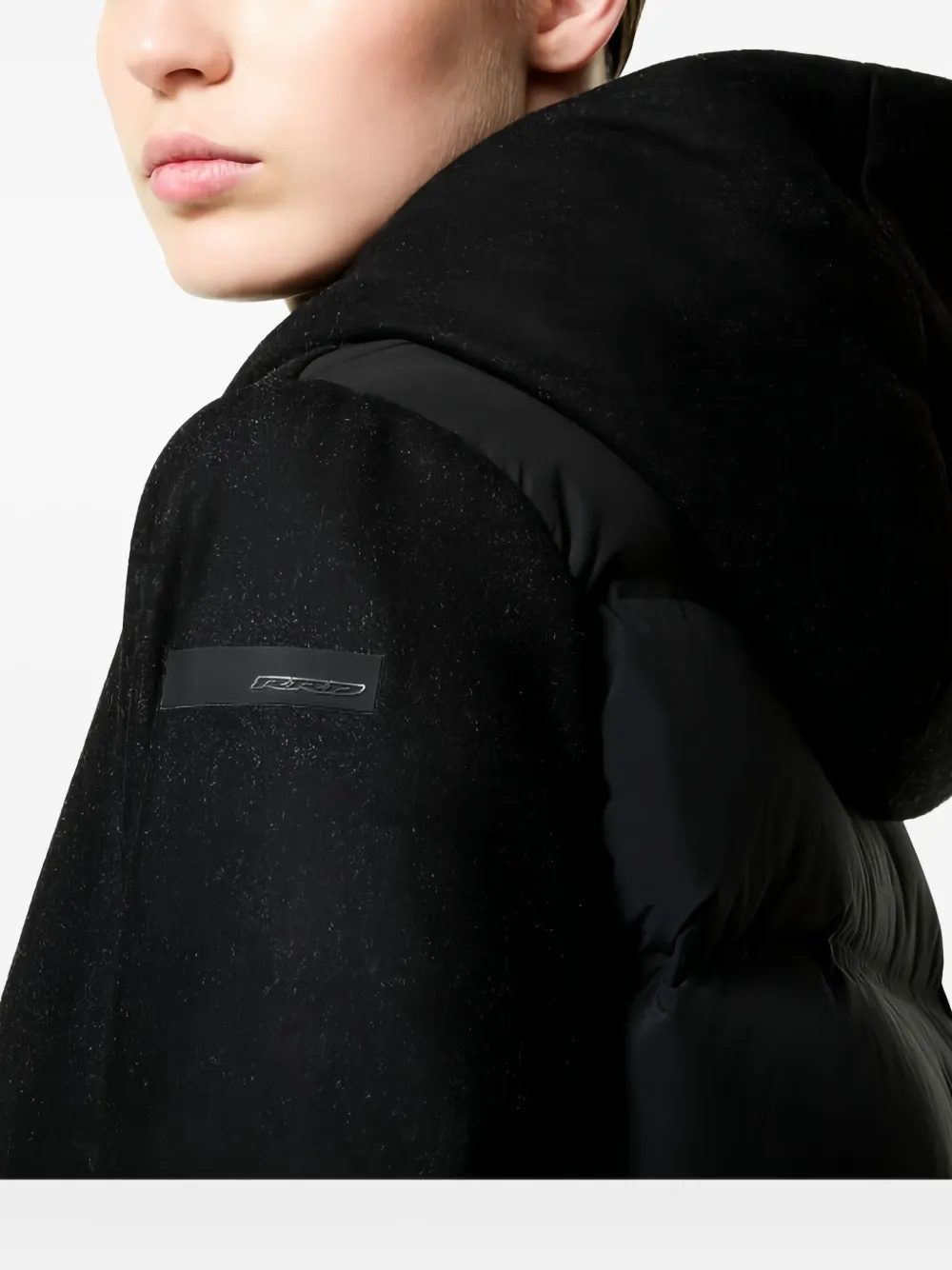 Rrd Hooded Pocket Coat In Black