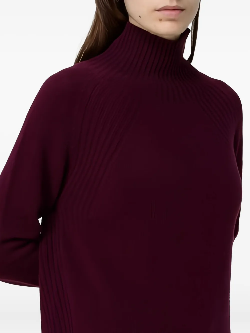 DONDUP Geribbelde trui met col Rood