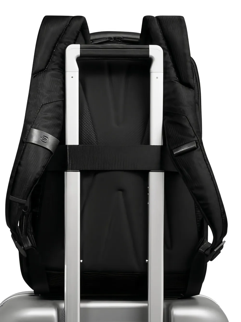 Piquadro Zip-detail Laptop Backpack In Black