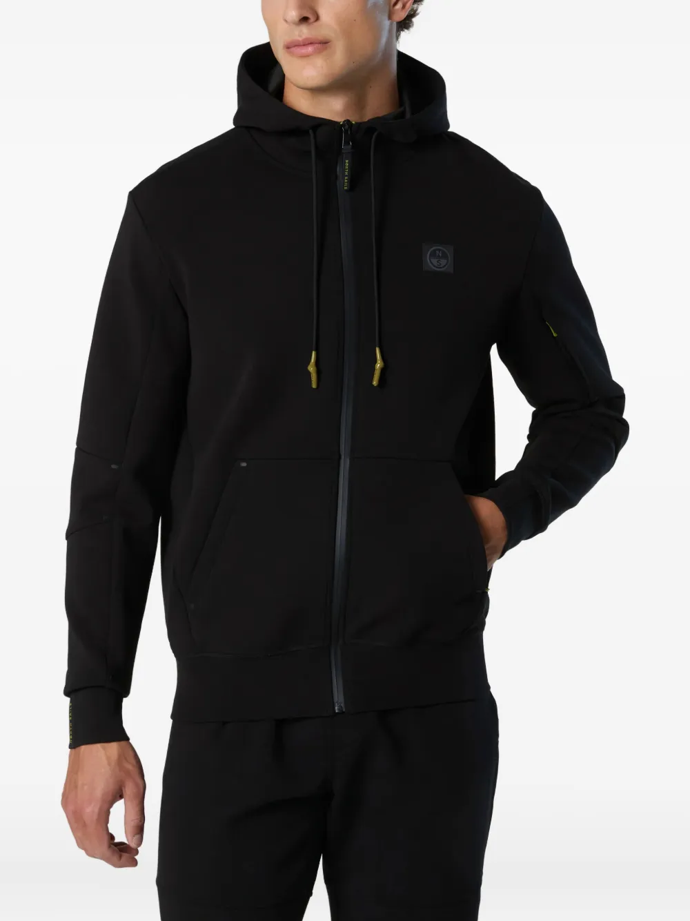 North Sails Scuba hoodie met rits Zwart