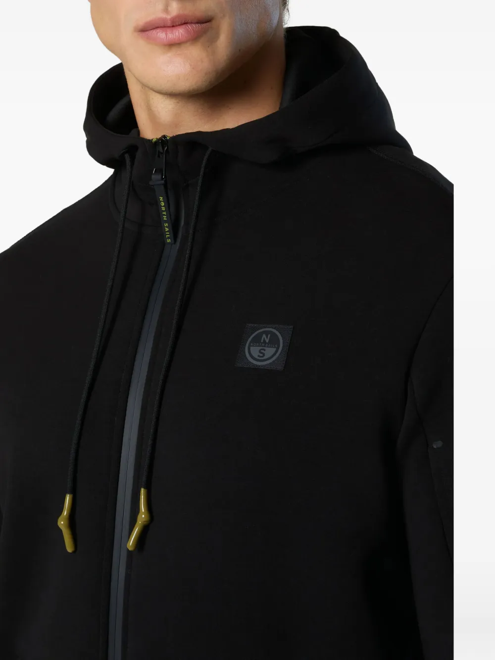 North Sails Scuba hoodie met rits Zwart