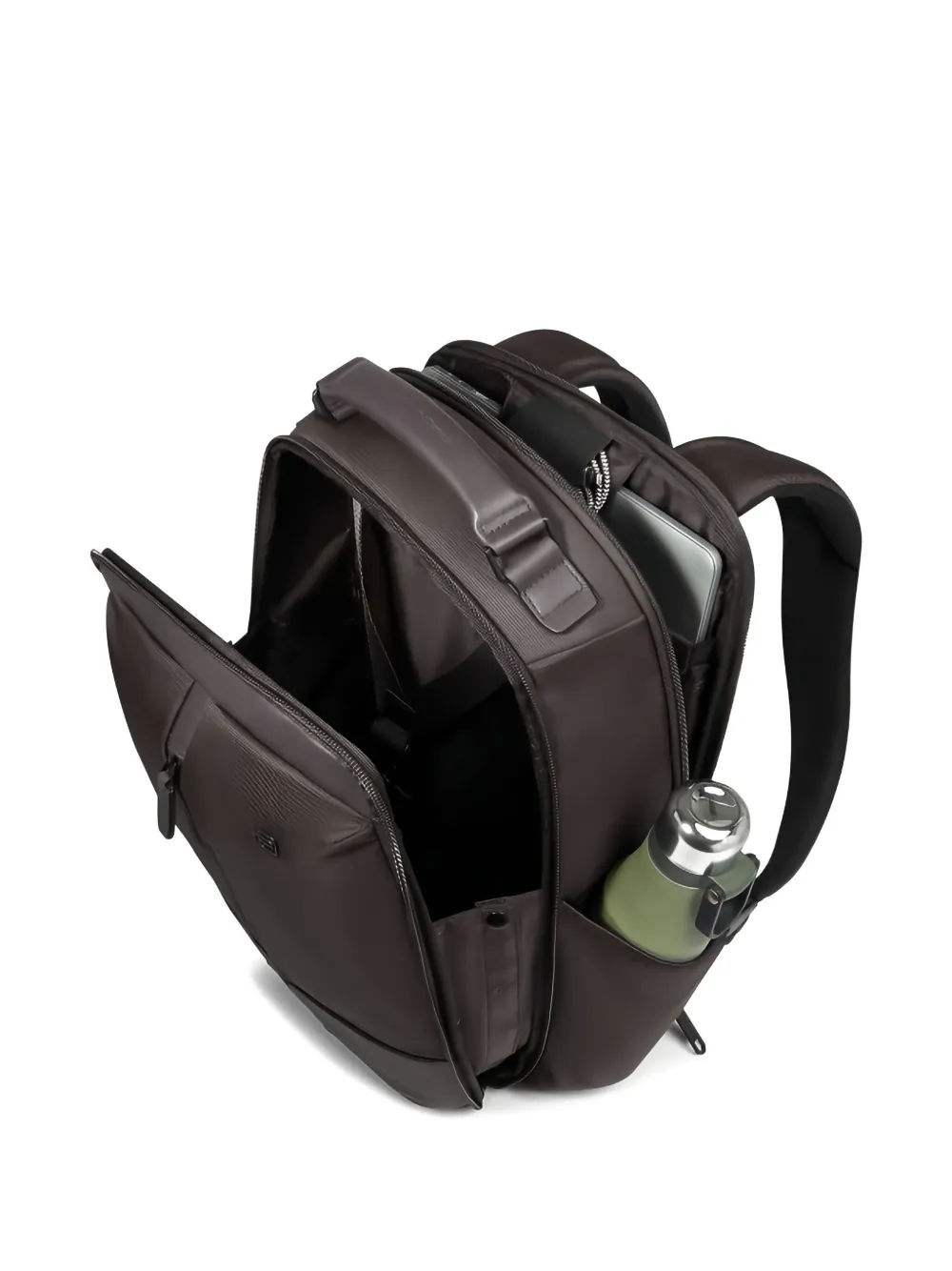 Piquadro Zip Travel Laptop Backpack In Brown