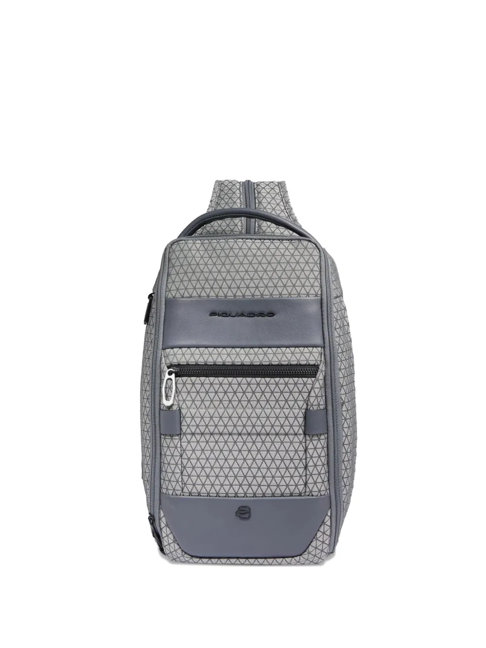 PIQUADRO geometric-pattern backpack | Grey | Image 1