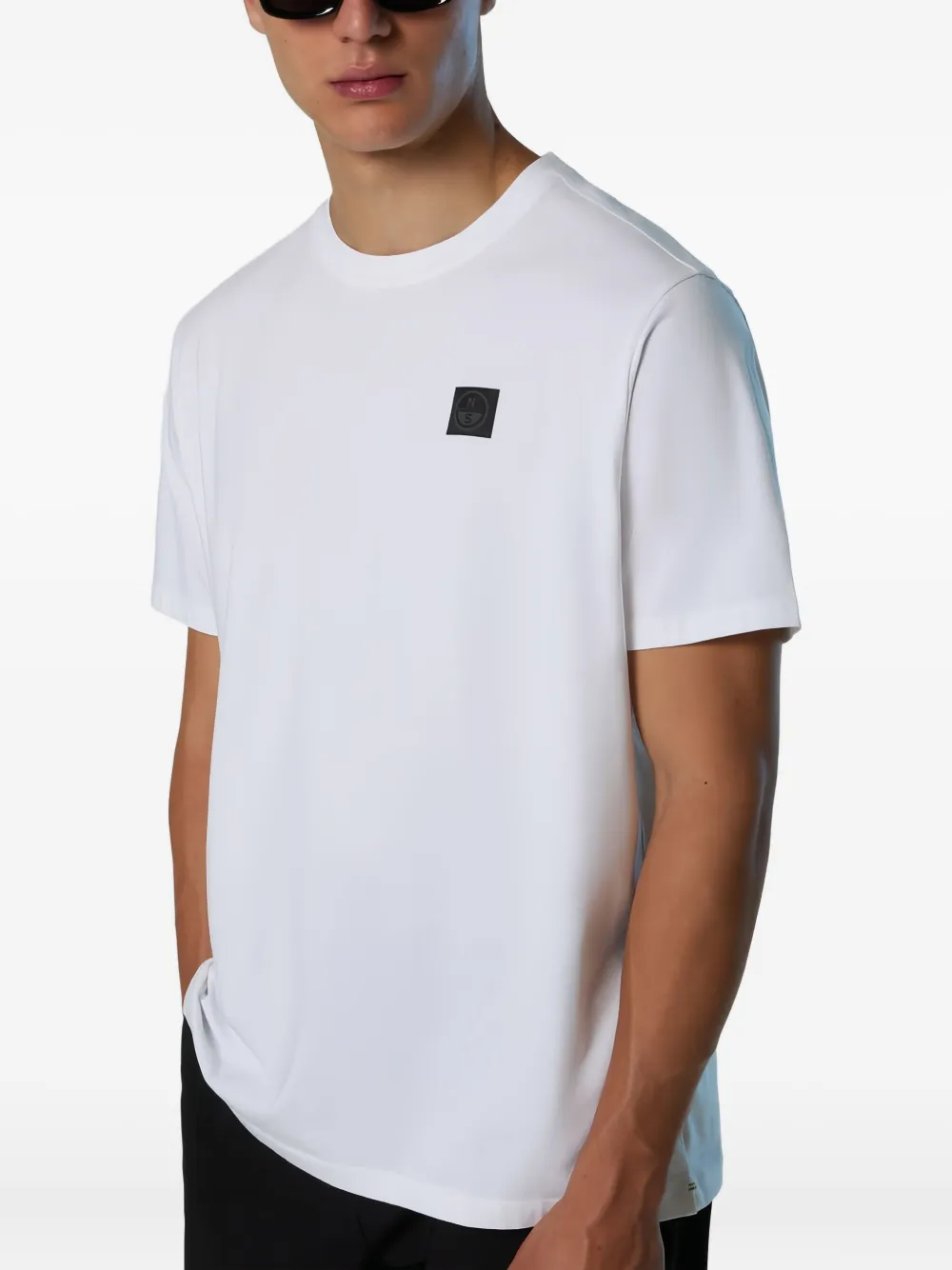 North Sails T-shirt van stretch-katoen Wit