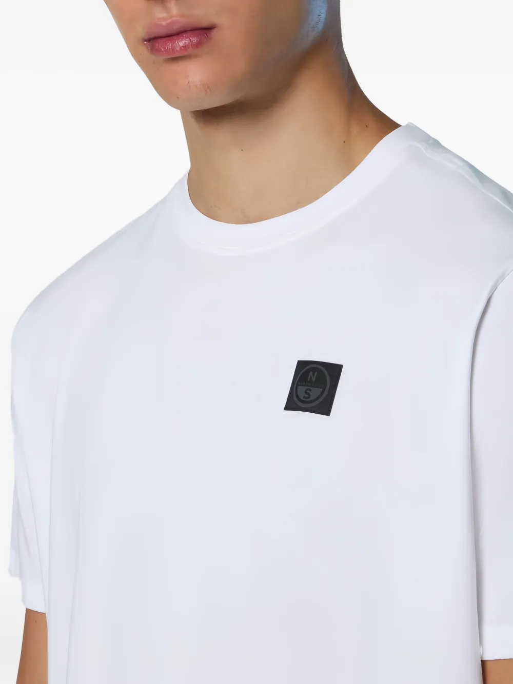 North Sails T-shirt van stretch-katoen Wit