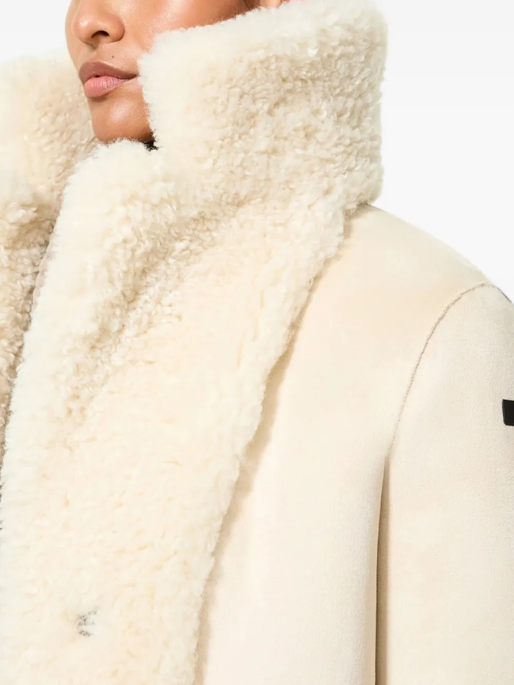 Rrd Single-breasted Collar Coat In White