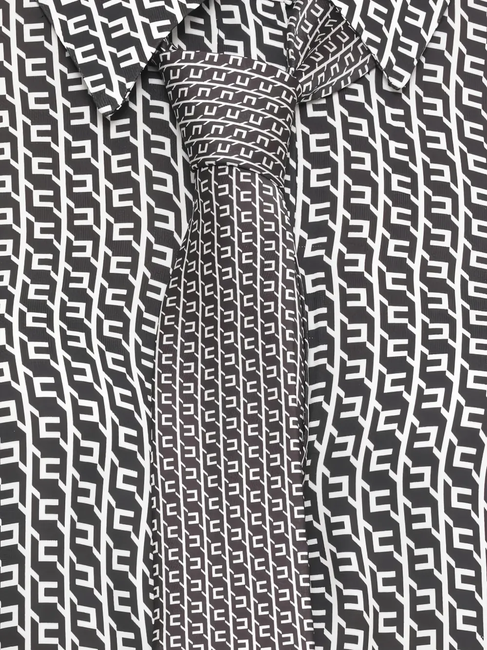 Elisabetta Franchi Gestrikte blouse met patroon Wit