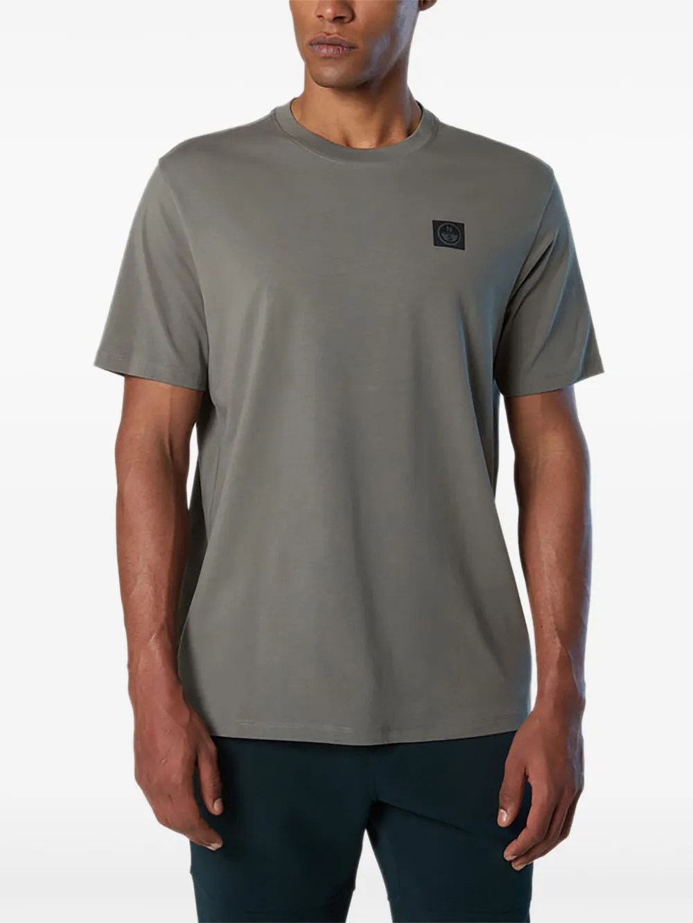 North Sails T-shirt met logopatch Grijs