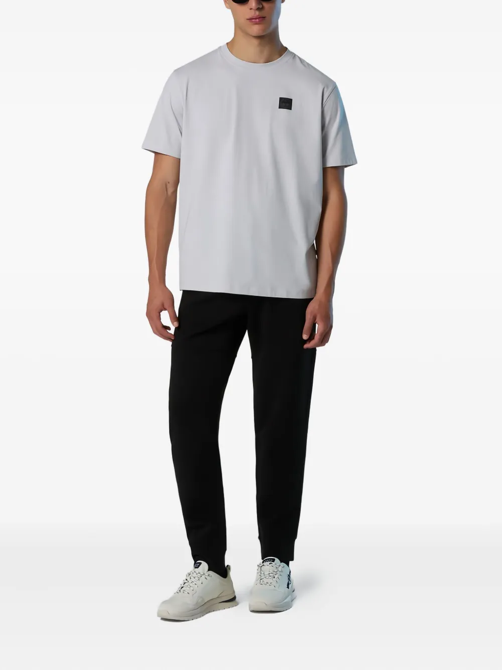 North Sails T-shirt met logopatch - Grijs