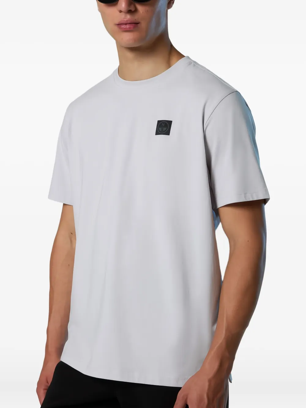 North Sails T-shirt met logopatch Grijs