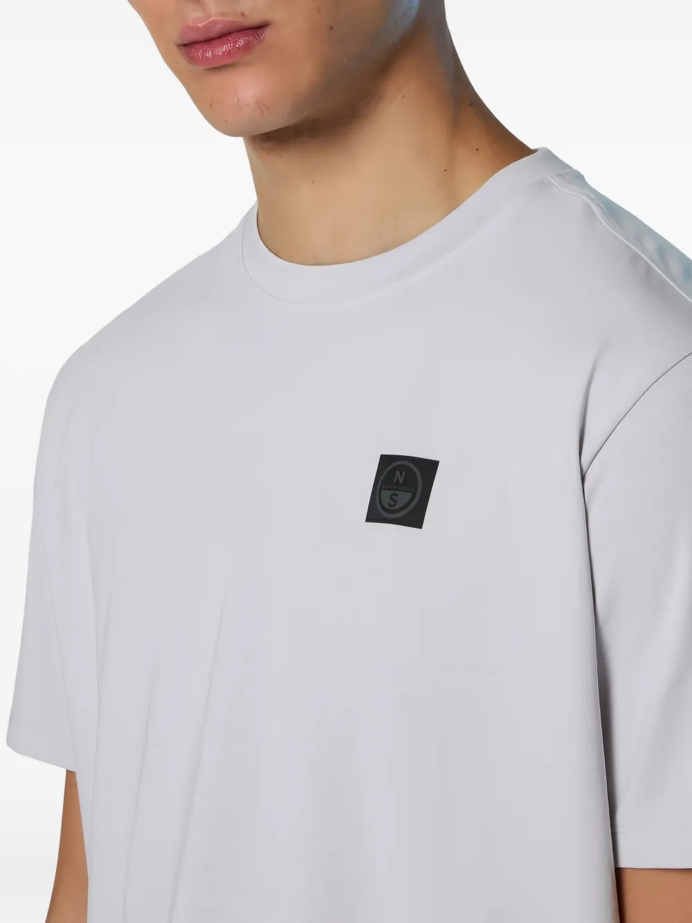 North Sails T-shirt met logopatch Grijs