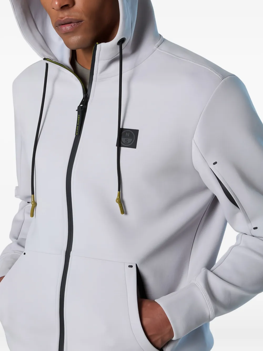 North Sails Hoodie met capuchon en rits Grijs