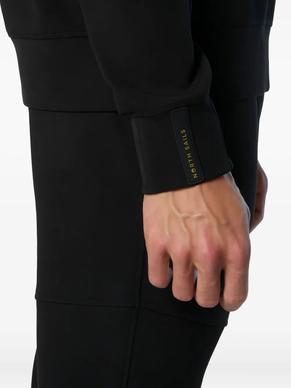 North Sails Scuba sweater met logopatch Zwart