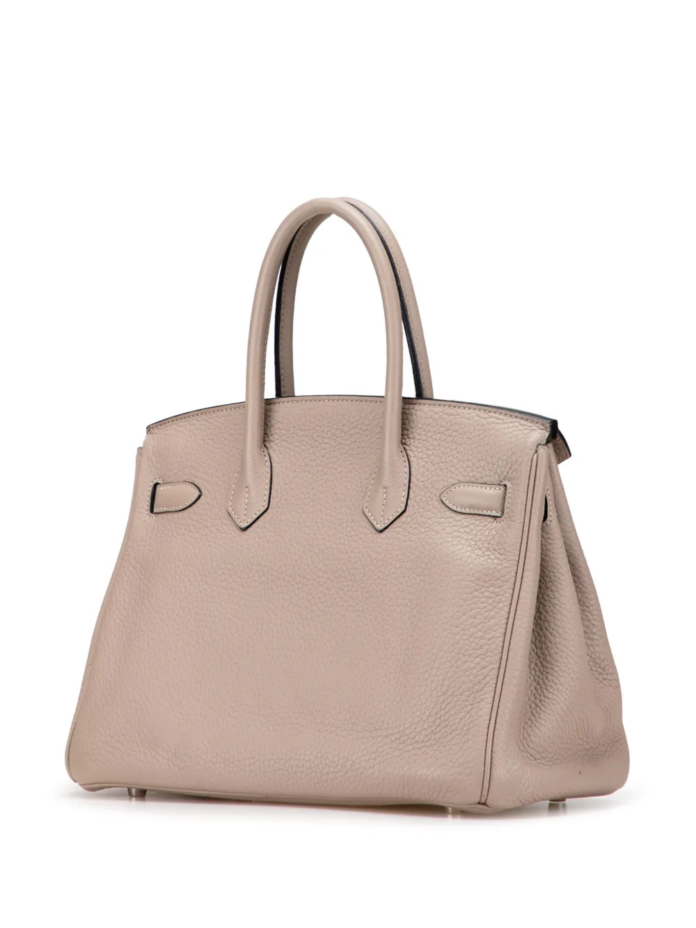 Pre-owned Hermes 2010 Clemence Birkin Retourne 30 Handbag In Brown