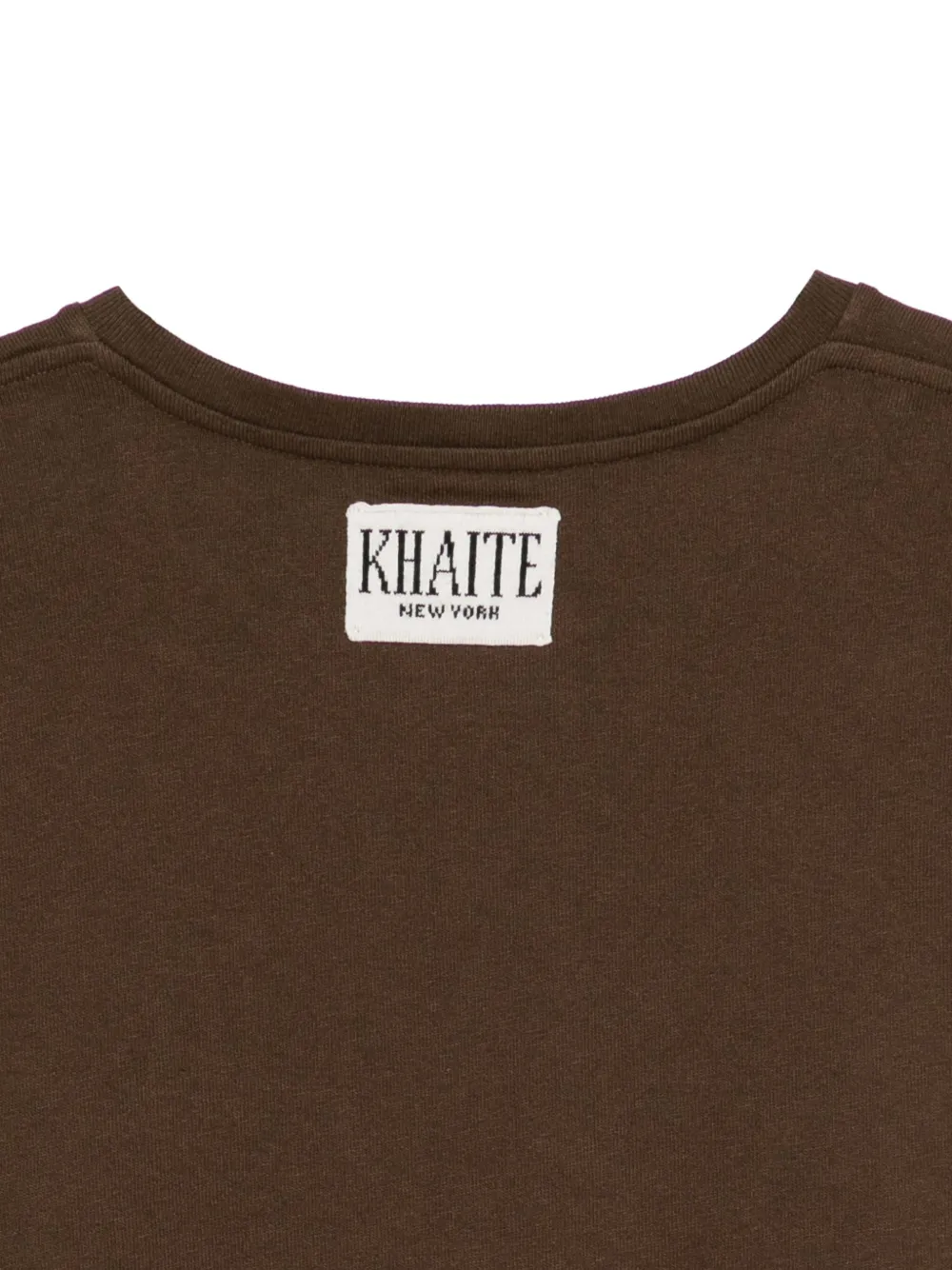 KHAITE T-shirt met ronde hals Bruin