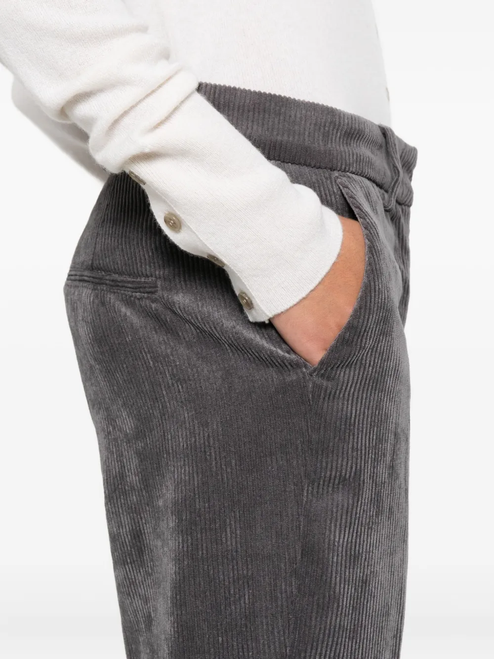 Cambio Corduroy Trousers In Gray
