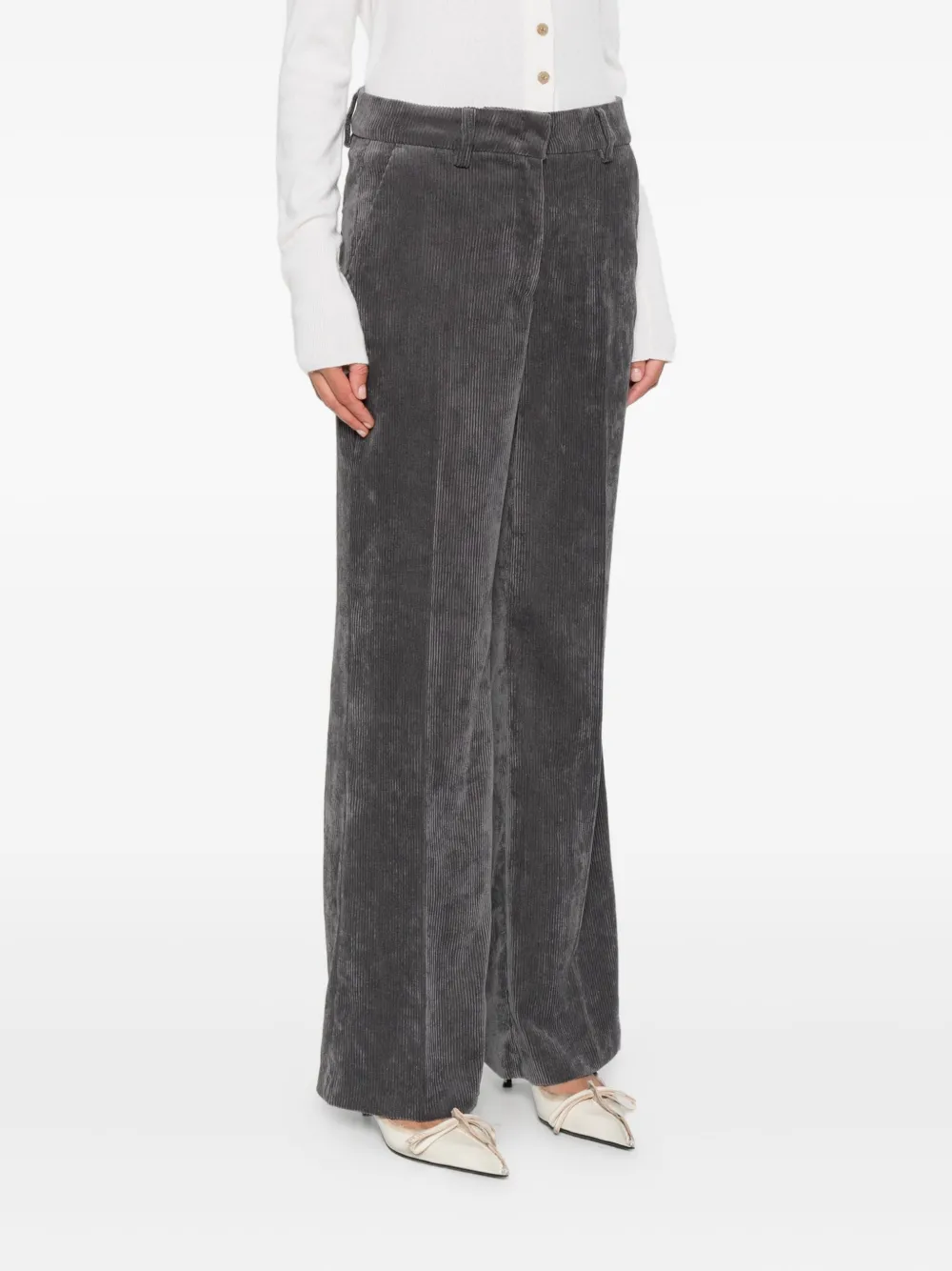 Cambio Corduroy Trousers In Gray