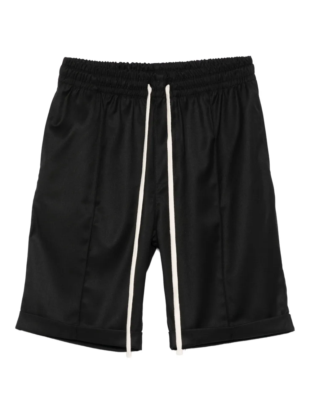 Hamza Elastic-waist Cuffed Shorts In Black