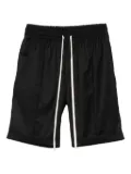 HAMZA elastic-waist cuffed shorts - Black