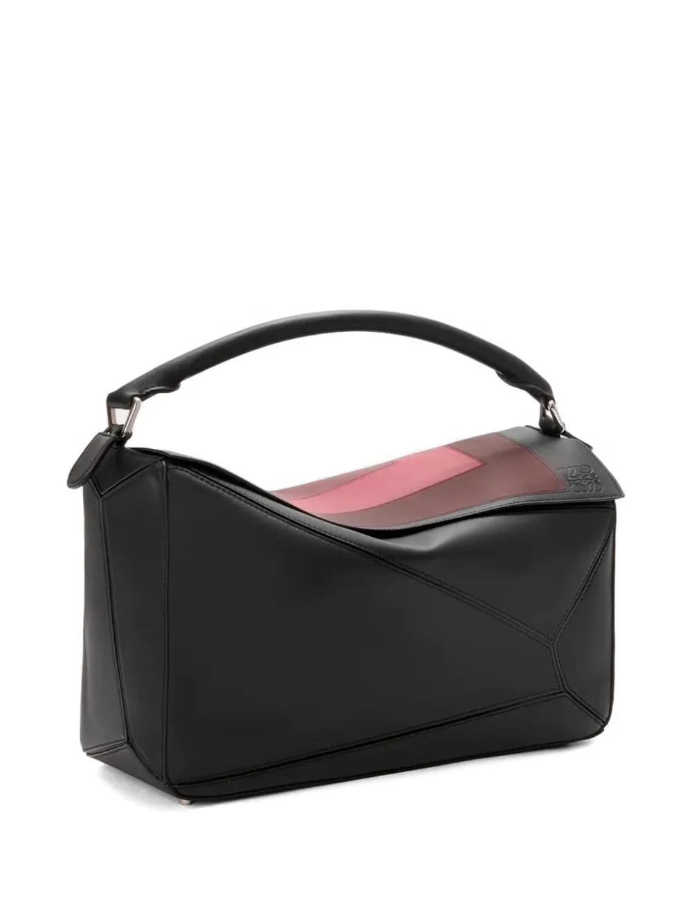 Loewe Puzzle Panel Shoulder Bag In Black