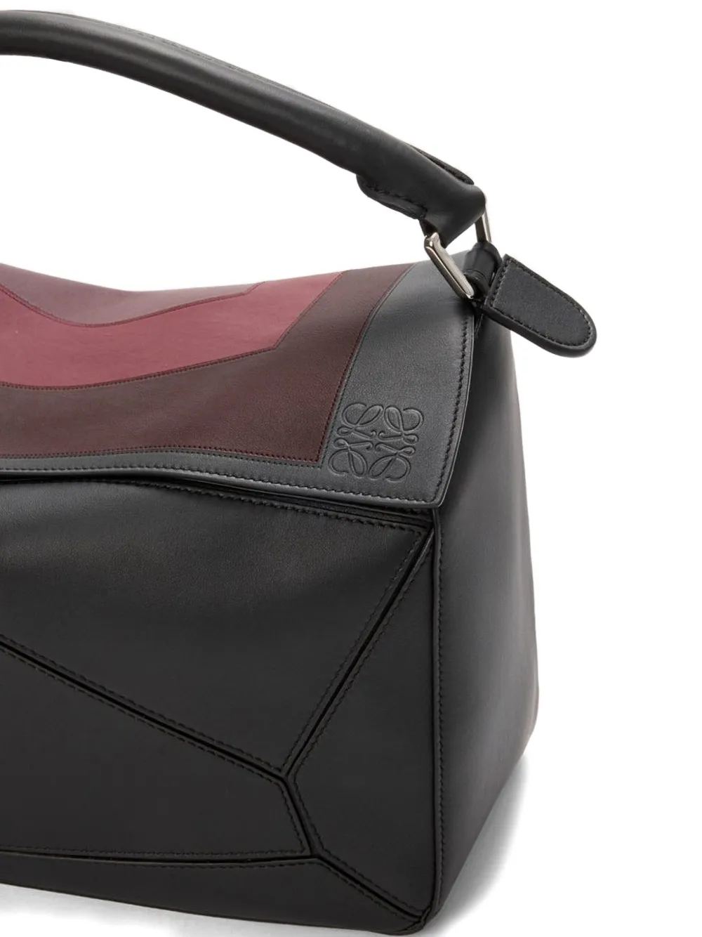 Loewe Puzzle Panel Shoulder Bag In Black