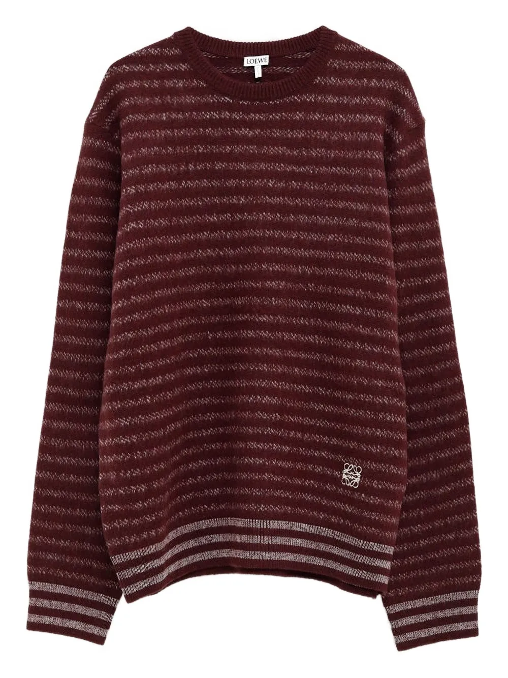 LOEWE striped logo-embroidered sweater | Brown | Image 1