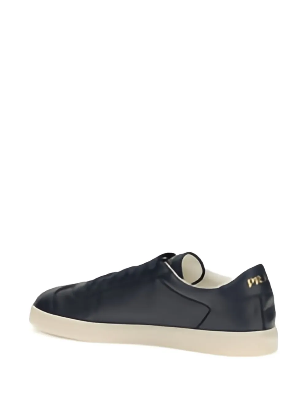 Prada Leren sneakers met logo Zwart