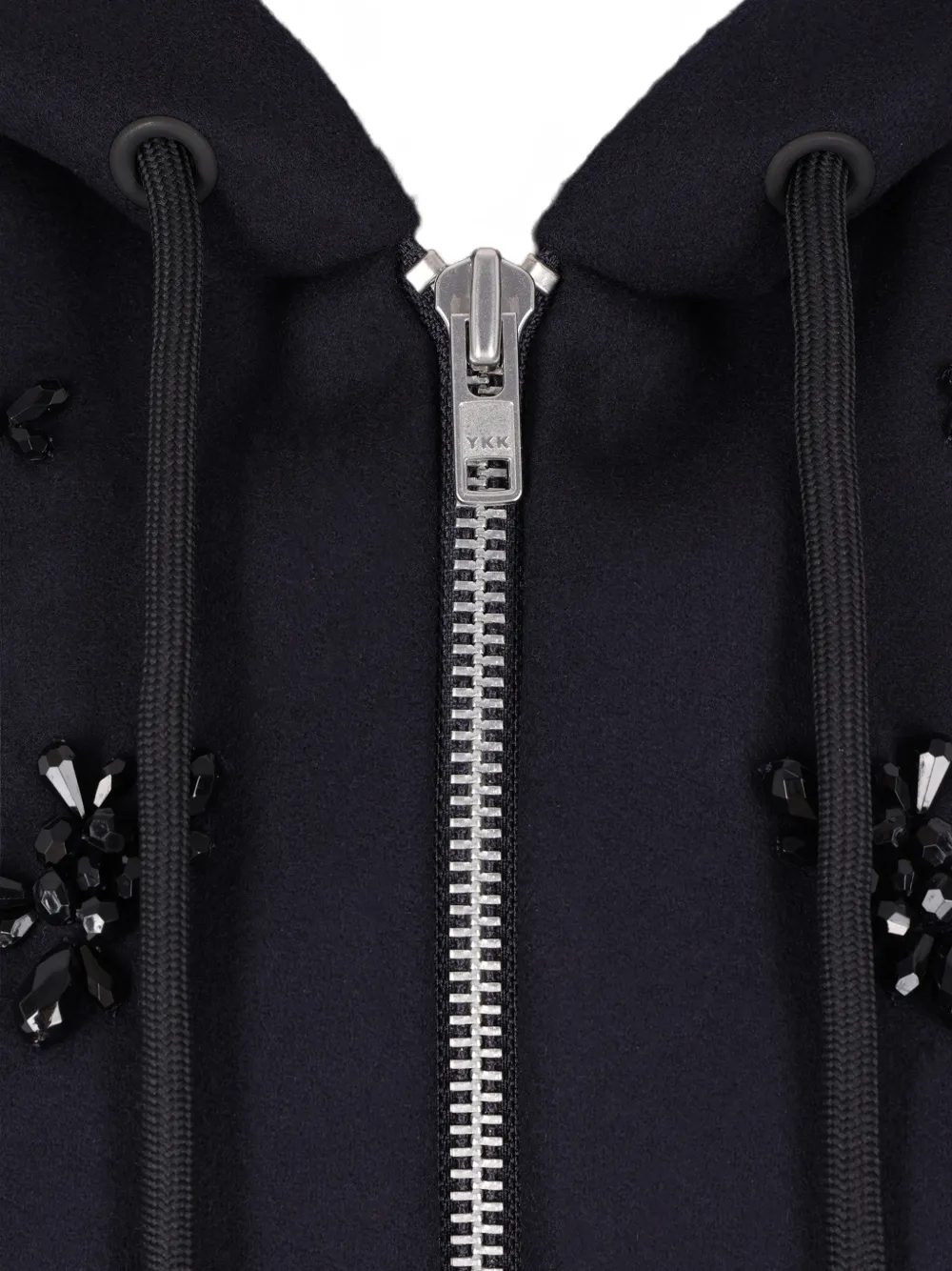 Simone Rocha Embellished Hooded Jacket In Blue