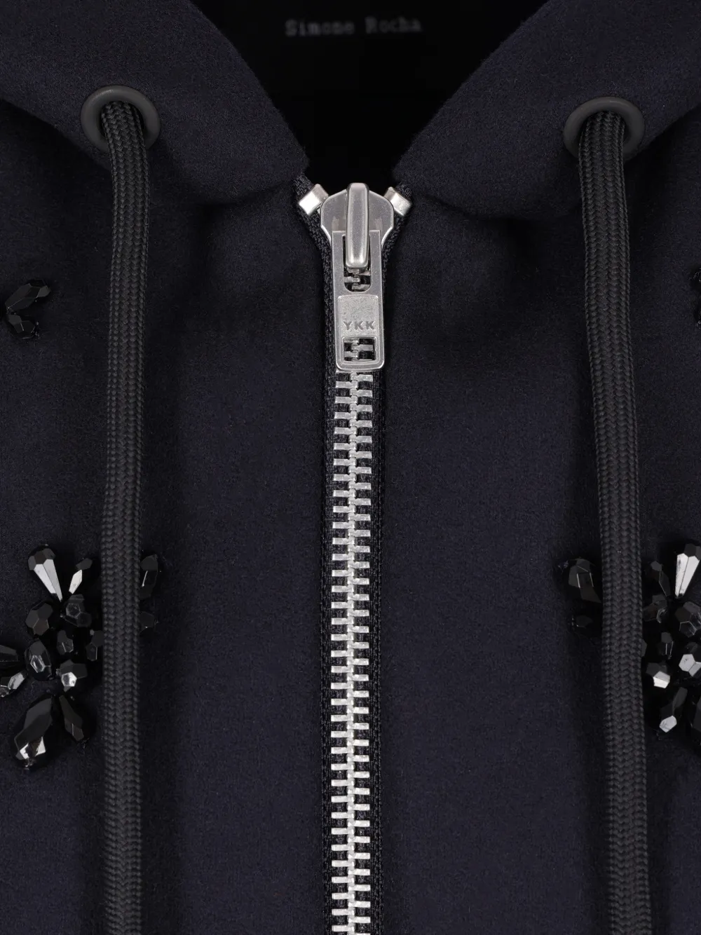 Simone Rocha embellished hooded jacket Blauw